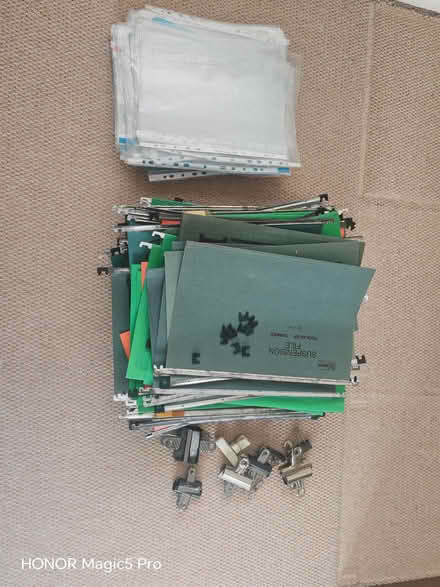 Photo of free Suspension files for filing cabinets & plastic sleeves (Portslade Village BN41) #1