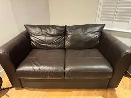 Photo of free Brown leather furniture suite (Clothall Common SG7) #1