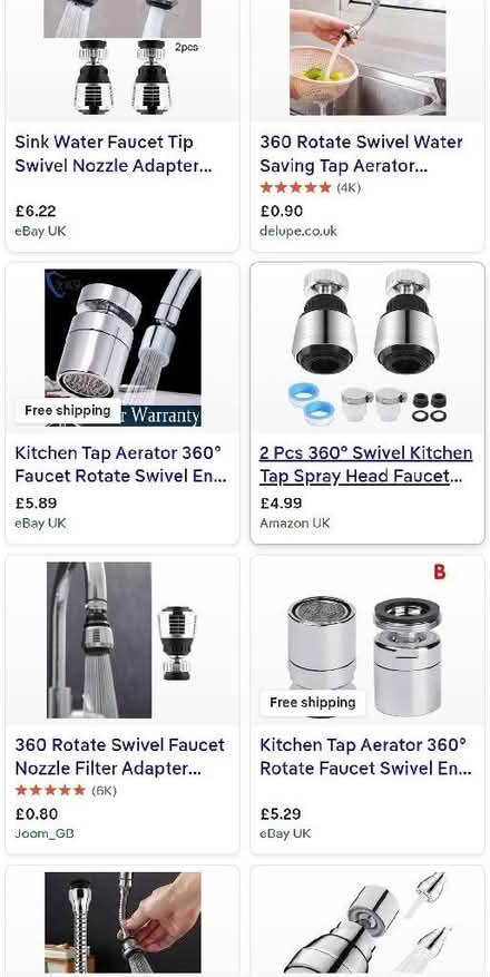 Photo of Swivel head for kitchen tap (Kemptown BN2) #1