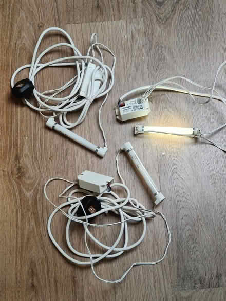 Photo of free 3 x small strip lights, cables and transformers (Tyttenhanger AL4) #1