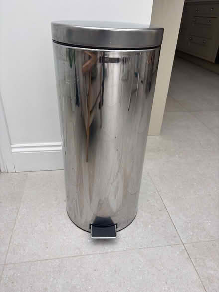 Photo of free Tall silver waste bin (St Albans AL3) #1