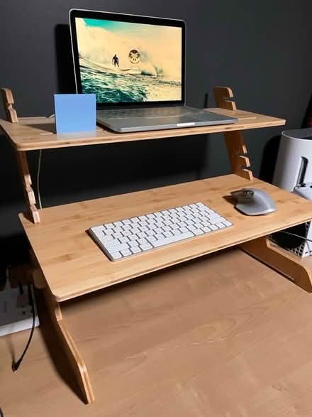Photo of free Bamboo Standing Desk Converter (Herndon) #4