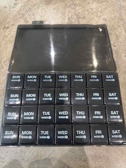 Photo of free 4 week pill box (Hitchin (South)) #1