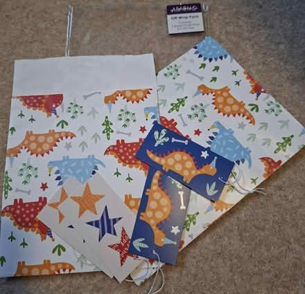 Photo of free Dinosaur gift wrap and tags (Windlesham (GU20)) #1