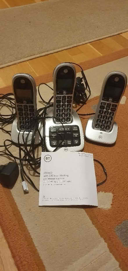 Photo of free BT4600 landline phones. Really good condition, but need new batteries for each handset. (Knebworth SG3) #1