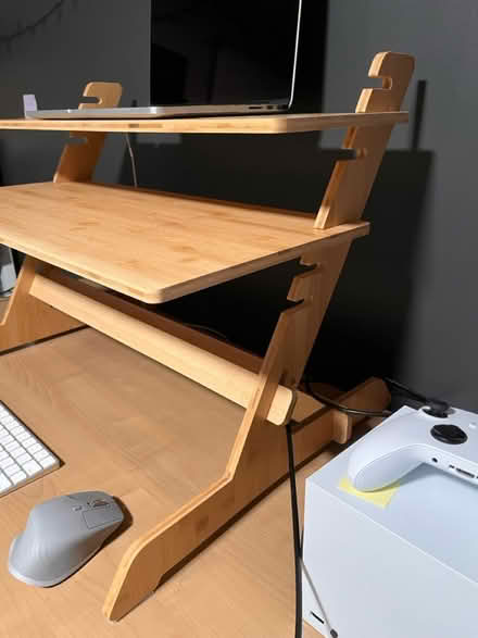 Photo of free Bamboo Standing Desk Converter (Herndon) #3