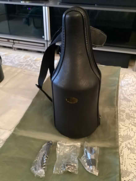 Photo of free CaddyO Black Leather Tote Wine Bottle Ca (yonkers) #1