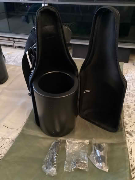 Photo of free CaddyO Black Leather Tote Wine Bottle Ca (yonkers) #3