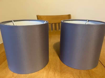 Photo of free 2 grey lampshades (Clitheroe BB7) #1