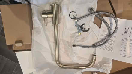 Photo of free High pressure bronze kitchen tap, with fixings (Sunningdale SL5) #1