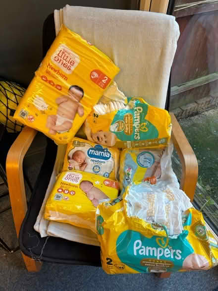Photo of free Selection of size 1 and 2 nappies (Erith DA8 Bexley) #1