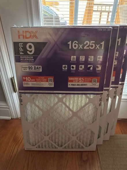 Photo of free Home Air Filter 16x25x1 (4 pack) (East Atlanta Village) #1