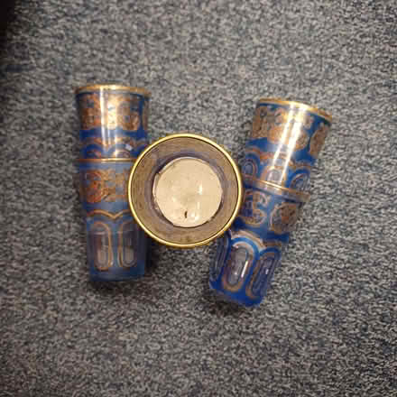 Photo of free Blue glass candle holders (Sydenham SE26) #1