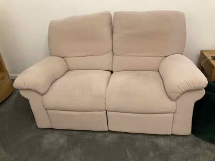 Photo of free Beige recliner sofa and 2 recliner armchairs (Beckley BH23) #1