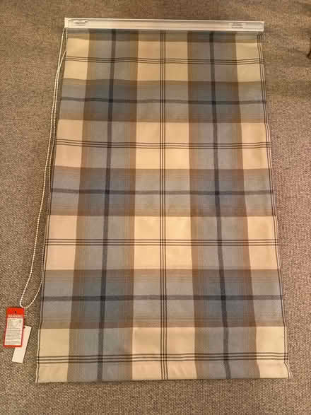 Photo of free Blue & cream “tartan” check blind (Chipstead CR5) #1
