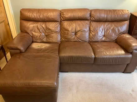 Photo of free Tan brown sofa (Penrith CA11) #1