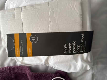 Photo of free Brand new double white sheet (Finsbury Park N4) #1