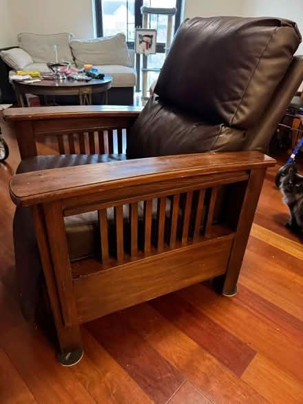 Photo of free Mission Style Leather-like Recliner (Lewisdale Rd, Clarksburg, MD) #1
