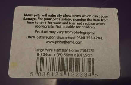 Photo of free Hamster cage (Great Hollands RG12) #2