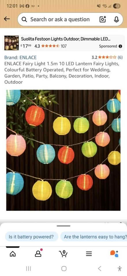 Photo of free 5m LED ball lantern lights (Sheffield hackenthorpe S12) #1