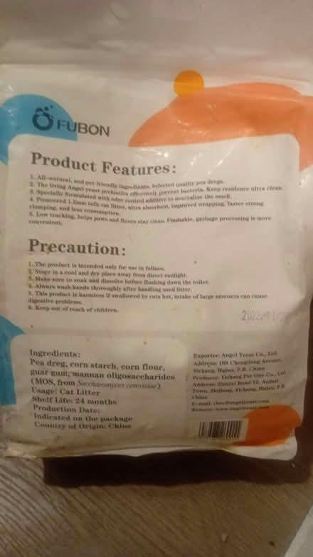 Photo of free Tofu cat litter (King st west and Dunn) #3