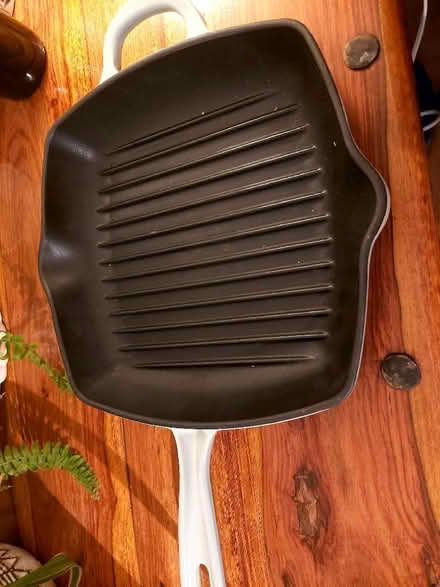 Photo of free Cast iron skillet (green) (Sible Hedingham CO9) #2