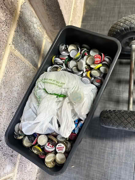 Photo of free Tub full of bottle caps (Feltham TW14) #1