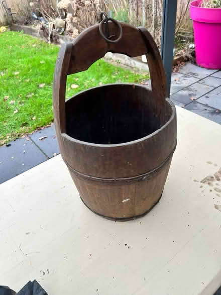 Photo of free Wooden antique milk pail (Ash vale) #2
