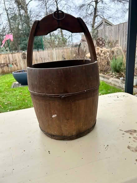 Photo of free Wooden antique milk pail (Ash vale) #4