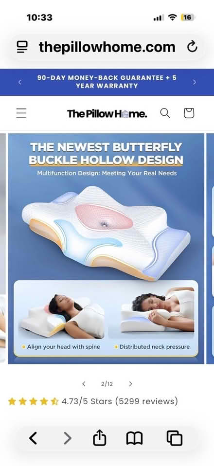 Photo of free Cozy Rest memory foam neck pillow (Upper West side. West 83.) #2