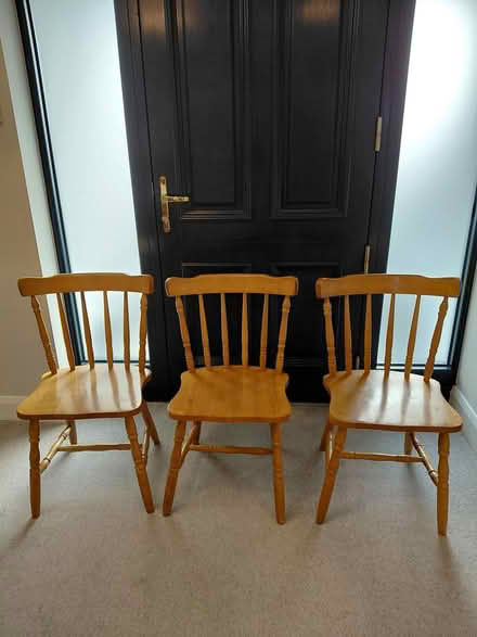 Photo of free Kitchen chairs x 3 (Garristown, North Co Dublin) #1