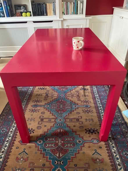 Photo of free Sturdy wooden table painted red (Glenageary) #3