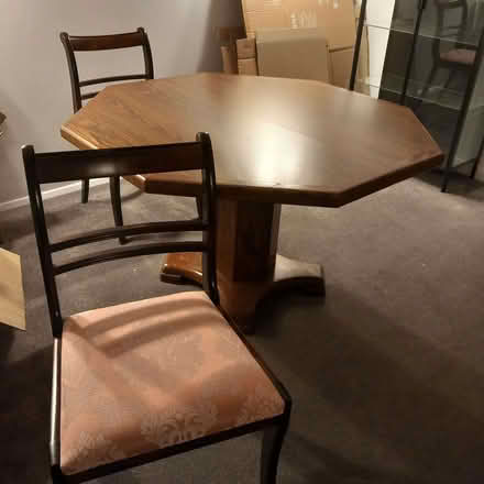 Photo of free Large Dining Table - Seats 6-8 - with 4 chairs (Ewelme OX10) #1