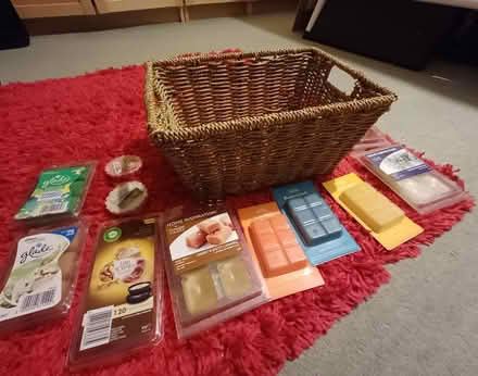 Photo of free Wicker basket with variety of boxed wax melts (Bilton CV22) #1