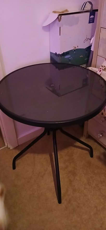 Photo of free Round garden table unused (Stanstead Abbotts SG12) #1