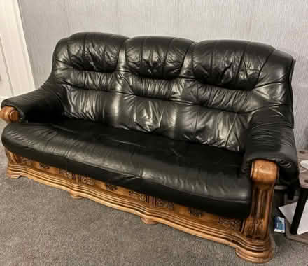 Photo of free Leather 3 piece suite (Birkenhead) #1