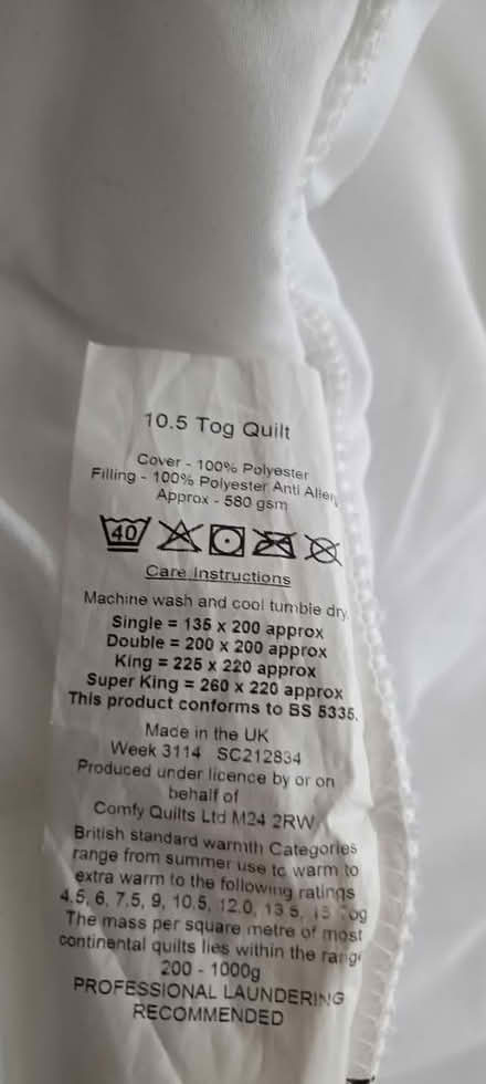 Photo of free Double duvet - new (Pagham PO21) #2