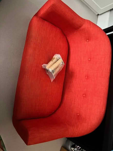 Photo of free Red sofa- small 2 seater (Ladywell SE4) #2