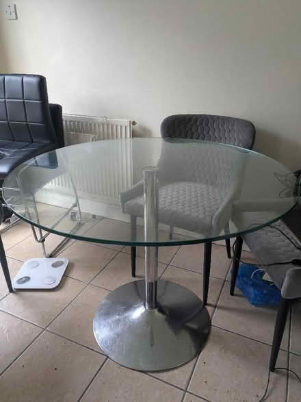 Photo of free Dining table with 4 black chairs (Bradwell Common MK13) #1