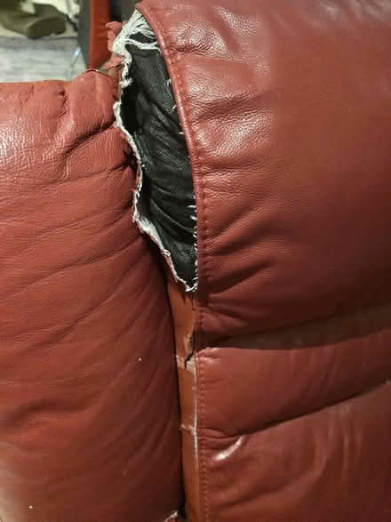 Photo of free Red Sofa 3 Seater needs repair (Penn Hill BH14) #2