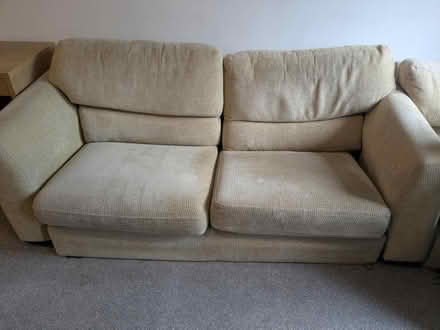 Photo of free Cream sofa with armchair (Bristol) #1