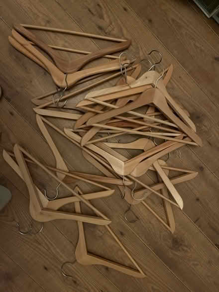 Photo of free Wooden coat hangers (Glasgow G44 Cathcart) #1