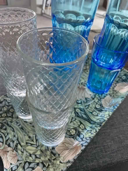 Photo of free 4 Blue Tumblers 4 clear glasses (GL116JR cam) #1