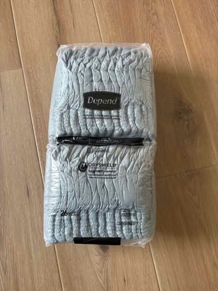 Photo of free Large Men’s Depends 26 count (McKinney) #1
