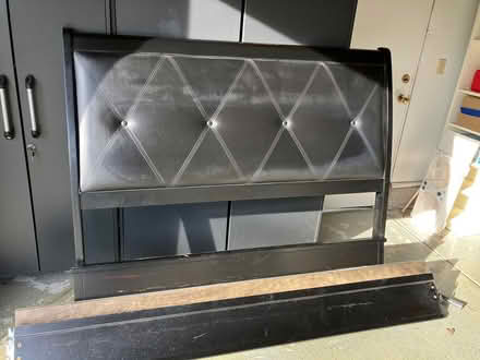 Photo of free Queen headboard and bed frame (Concord) #1