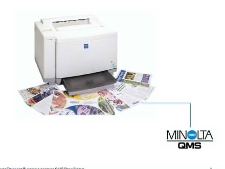 Photo of free Colour laser printer - Minolta QMS 6110 - A3/A4 (Elsenham CM22) #1