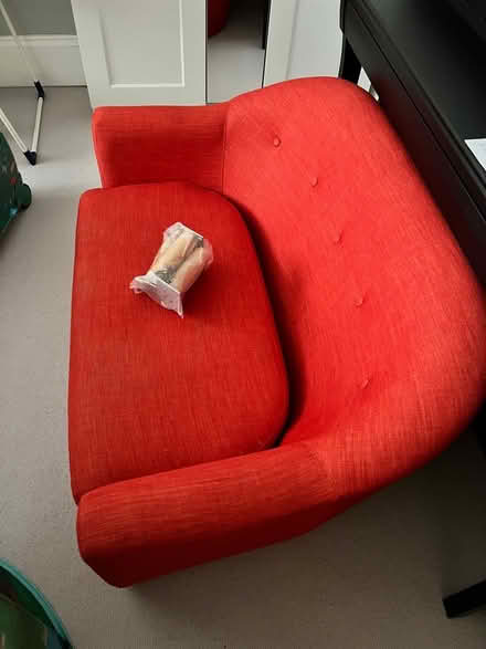 Photo of free Red sofa- small 2 seater (Ladywell SE4) #1