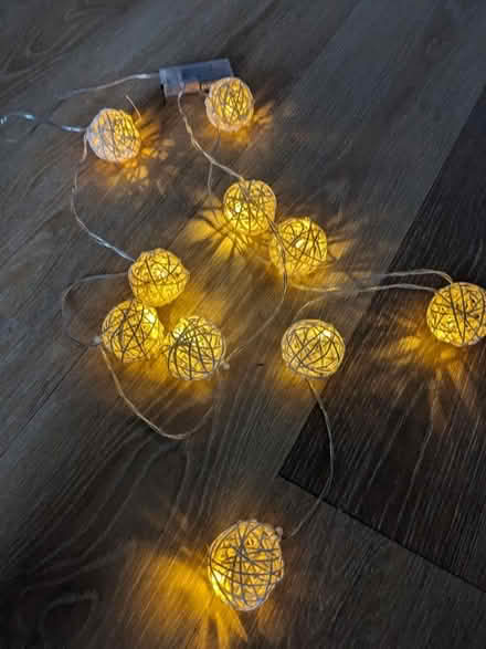 Photo of free Battery powered wicker fairy lights (Wavertree L15) #1