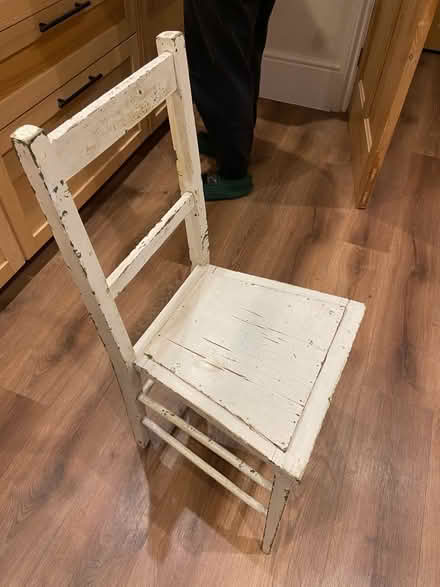 Photo of free White wooden children’s chair (Amersham Common HP7) #1