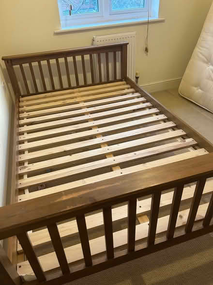 Photo of free Queen size sturdy bed frame oak (Caldecott OX14) #2